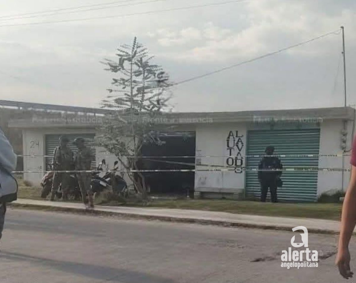 Hombre es asesinado en un taller de motos en Texmelucan