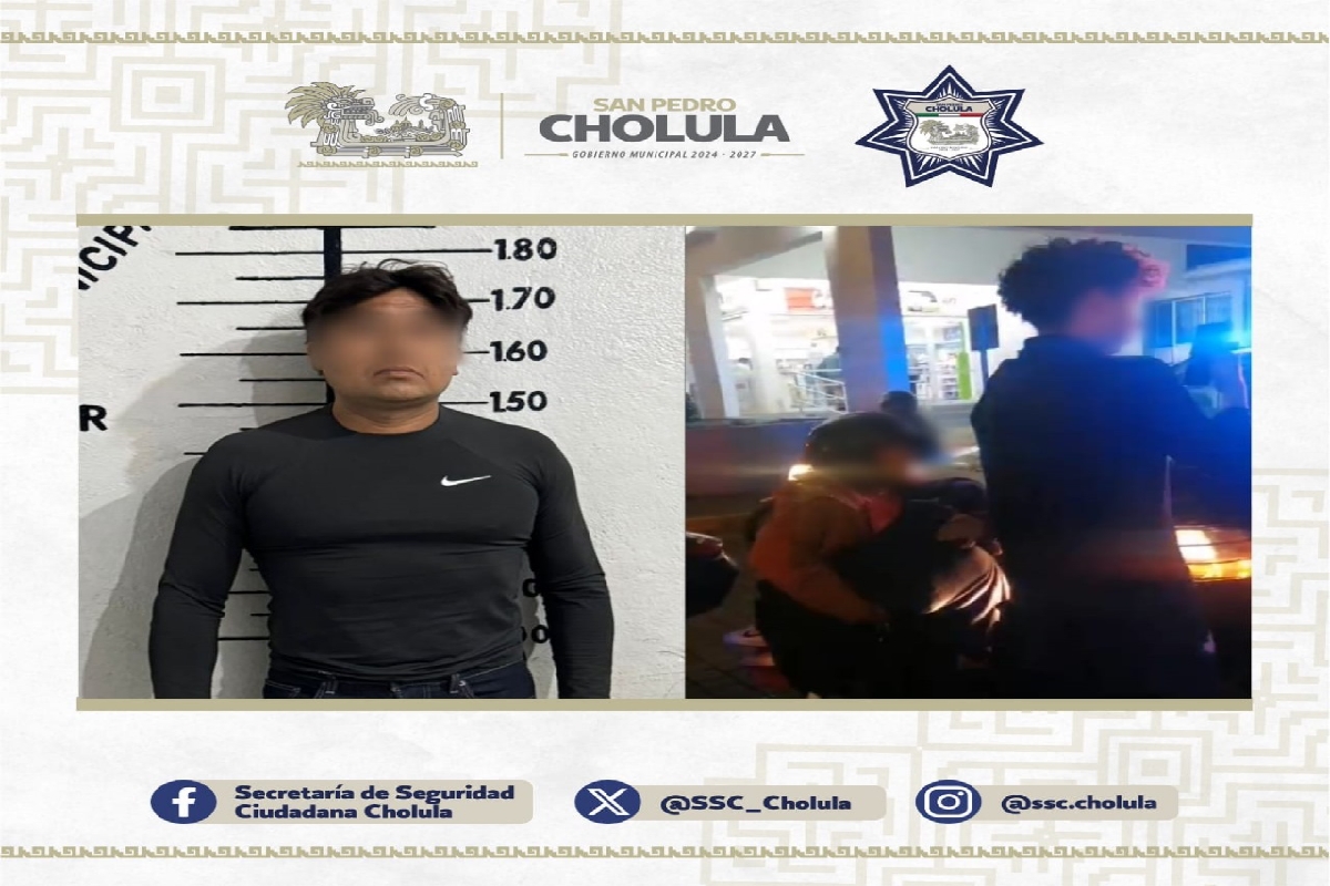 Detienen a motociclista por conducir como cafre en calles de San Pedro Cholula