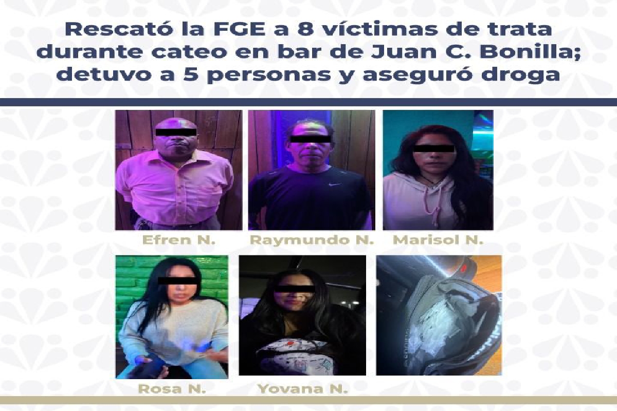 Ocho víctimas de trata, salvadas de un bar en Juan C. Bonilla