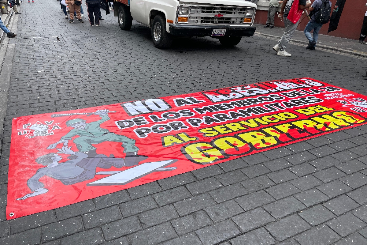 Integrantes de 28 de Octubre exigen justicia por coordinador asesinado