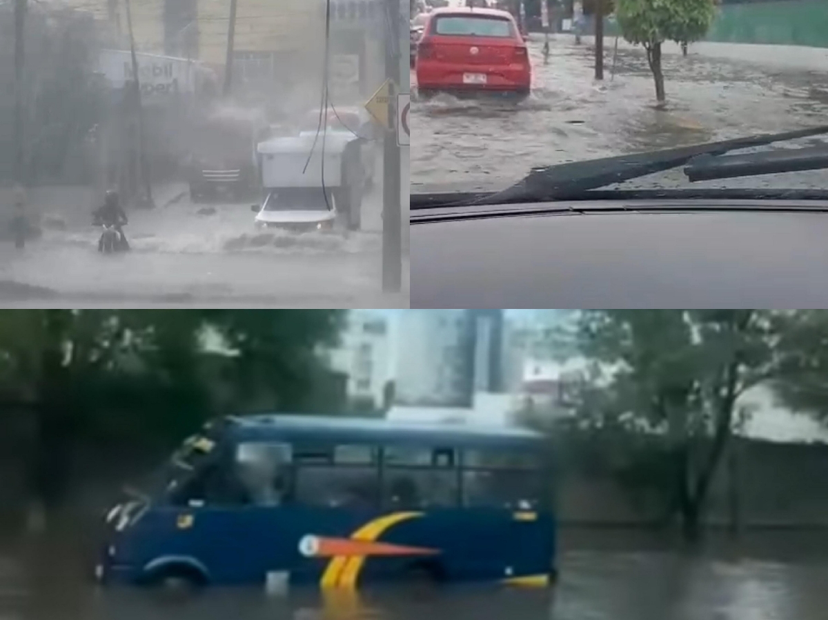 Calles inundadas deja tromba en Puebla capital y zona conurbada