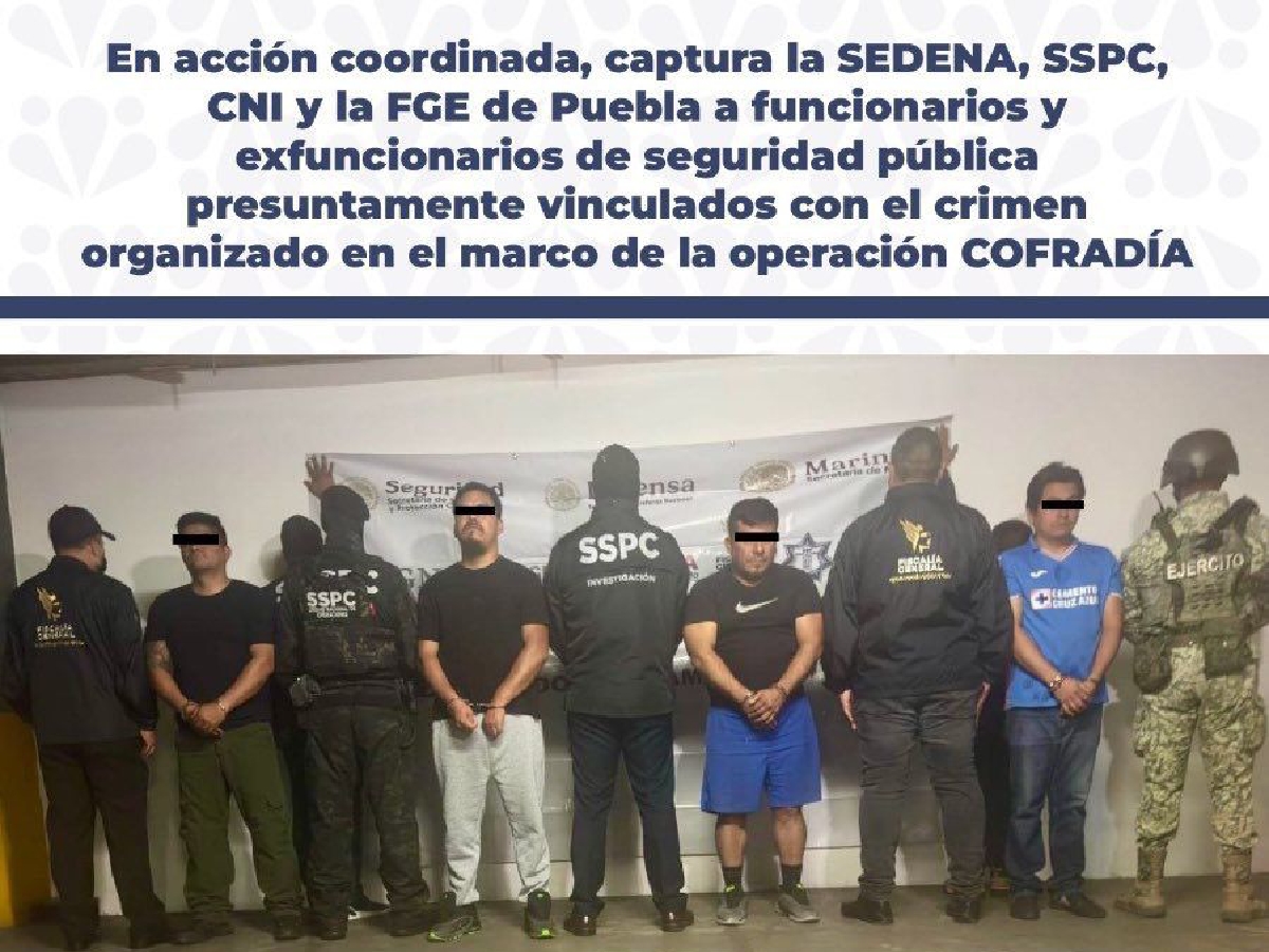 Cae red de infiltrados en seguridad pública de Puebla