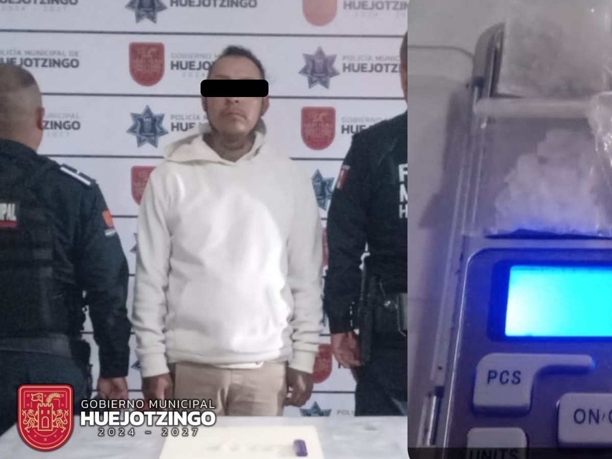 Decomisan cristal y marihuana en tres operativos de la Policía Municipal de Huejotzingo