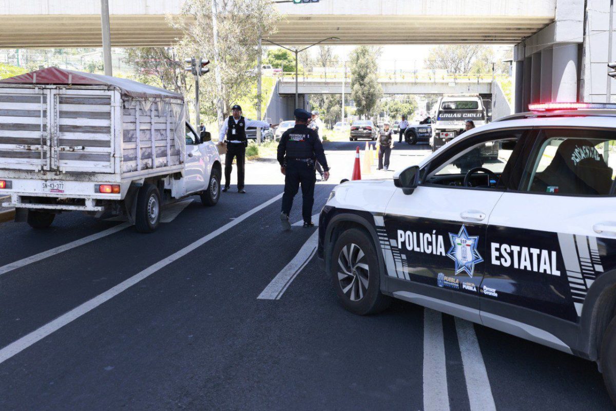 Policía estatal y ocho personas detenidas por robo a transporte de carga