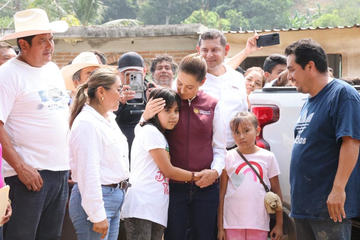 “Estaremos hasta el último momento”, presidenta Sheinbaum supervisa trabajos en Pantepec