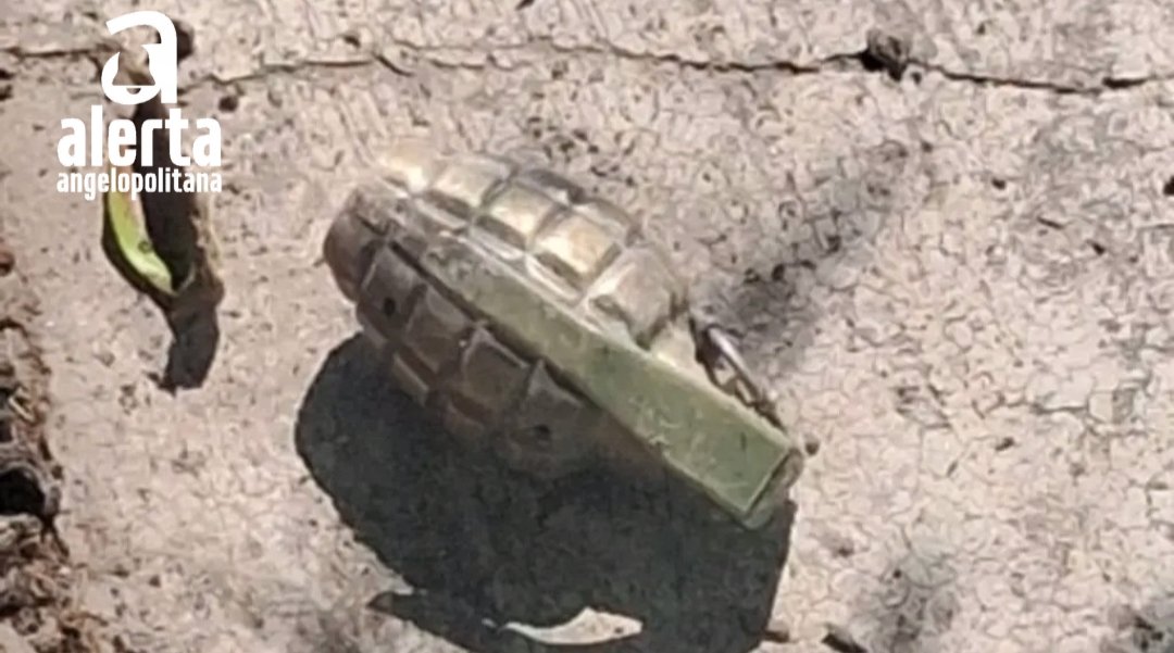 Encuentran una granada en calles de Texmelucan