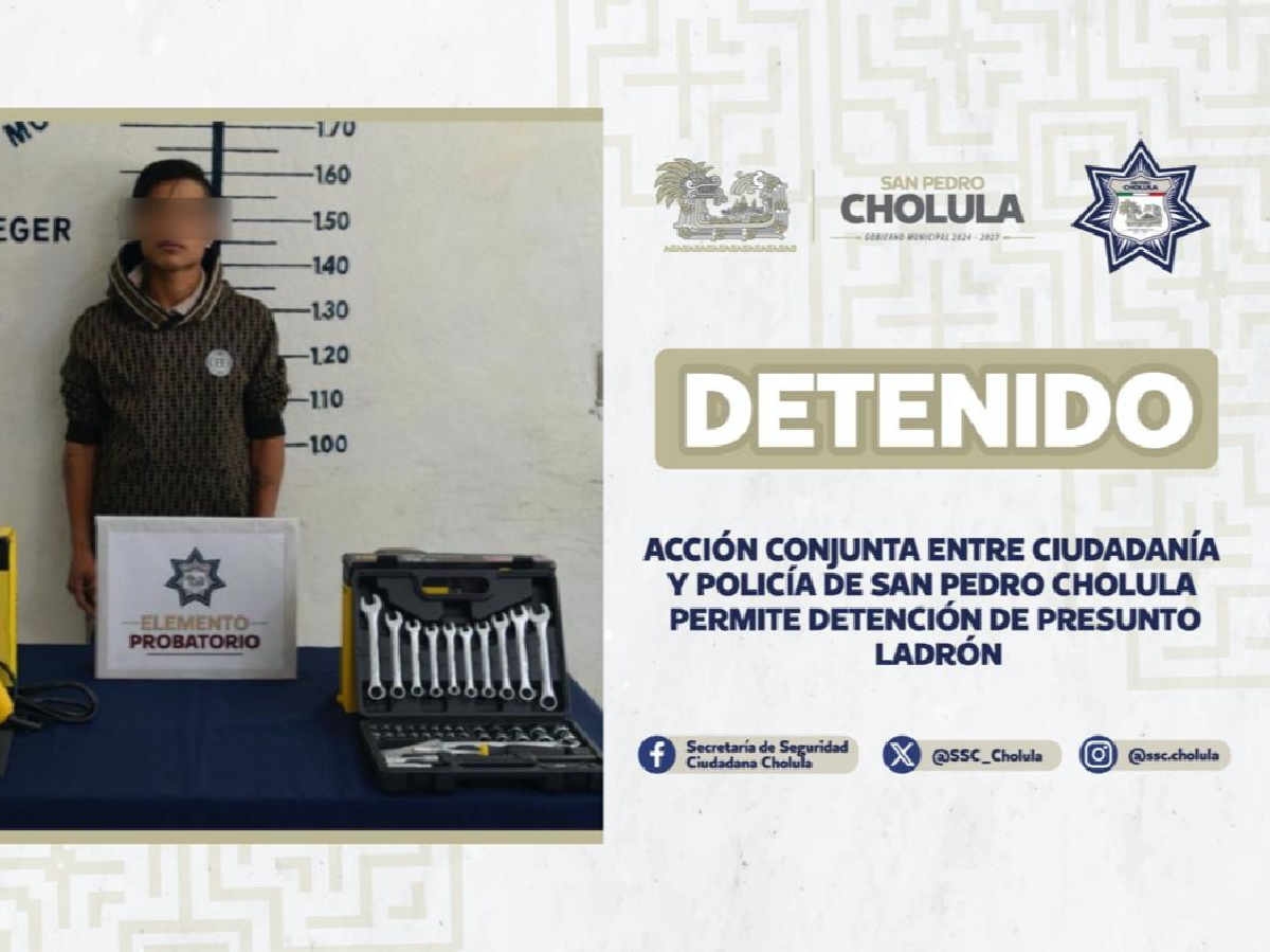 Acción ciudadana y respuesta policial permiten detención de presunto ladrón en Manantiales