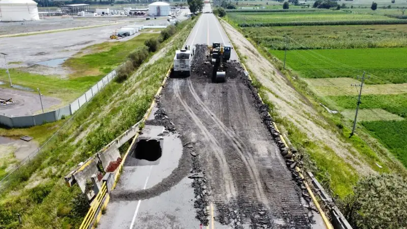 Bulevar Aeropuerto en Huejotzingo reabrirá a finales de octubre