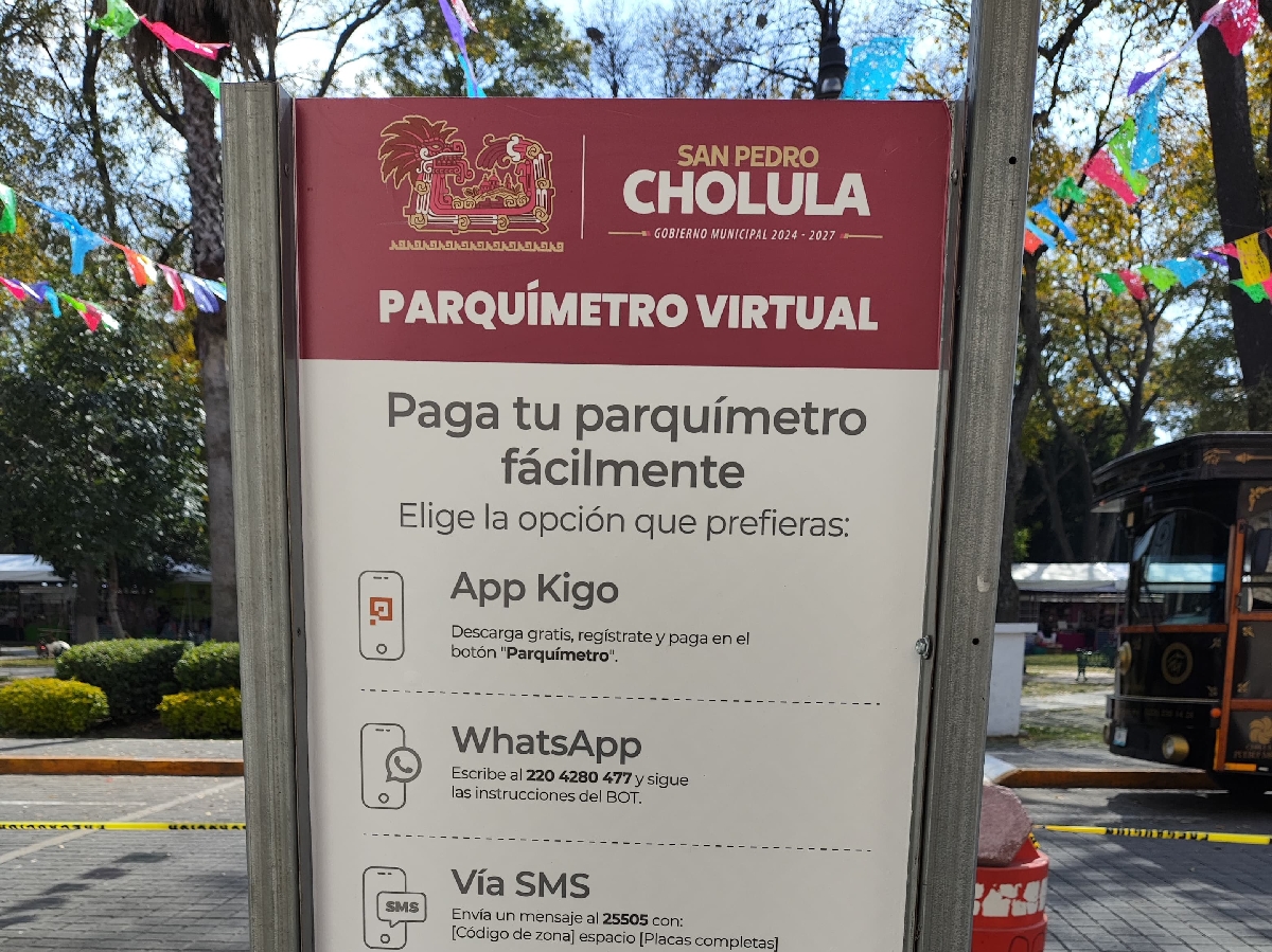 San Pedro Cholula anuncia reactivación de parquímetros con “Parkimovil”