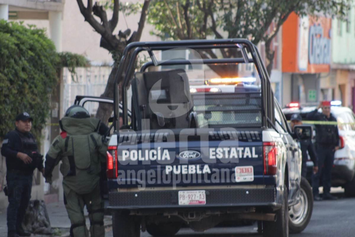 Dejan presunta bomba en BBVA de la 25 poniente