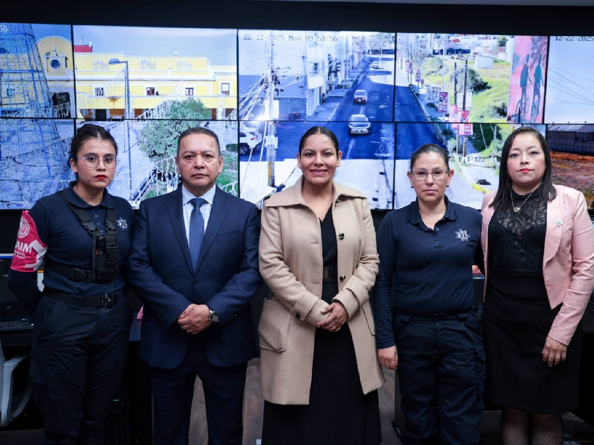 Amplía Lupita Cuautle red de videovigilancia de San Andrés Cholula