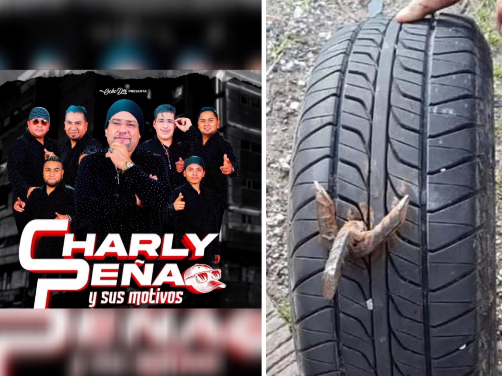 “Charly Peña y Sus Motivos” son asaltados con un ponchallantas