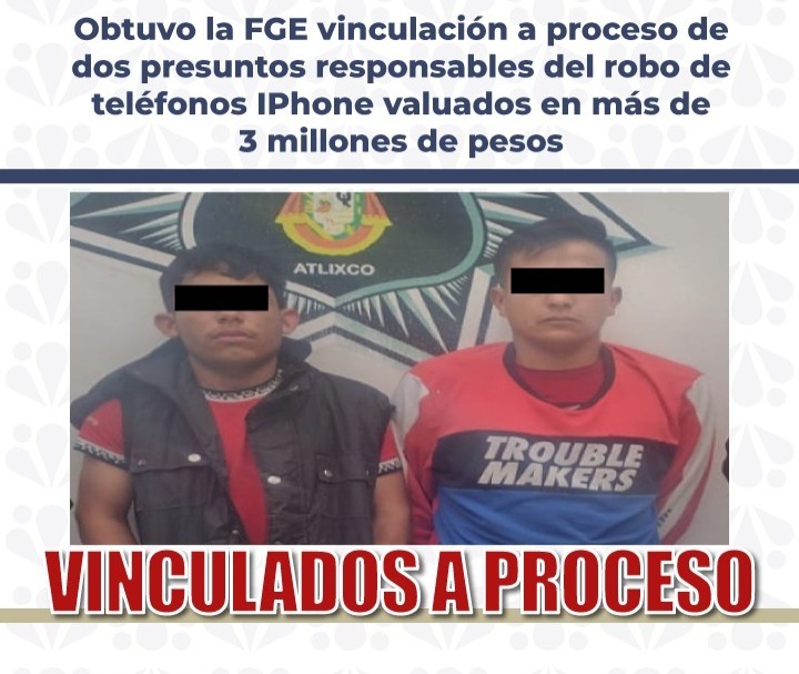Vinculan a proceso a ladrones de Iphones valuados en 3 mdp