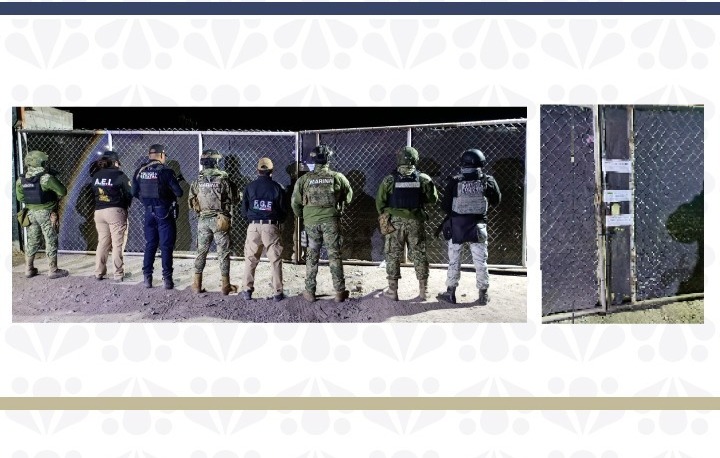 Desmantela FGE bodega con camiones de carga robados en Miahuatlán