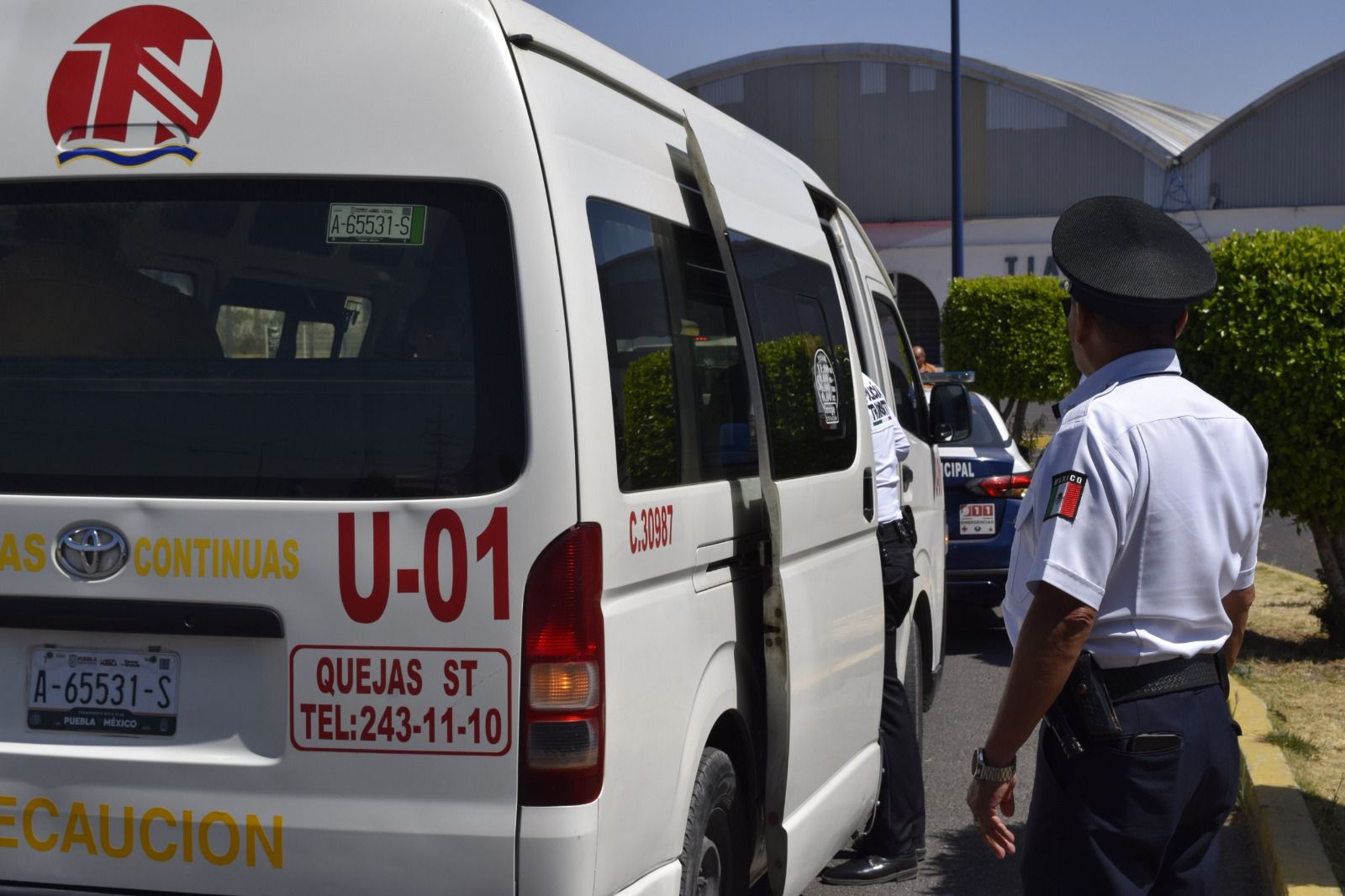 Refuerzan seguridad en el transporte público con el Operativo “Pasajero Seguro” en San Pedro Cholula
