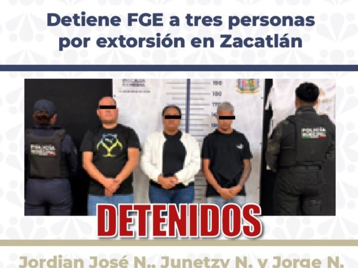 FGE detiene a extorsionadores de Zacatlán