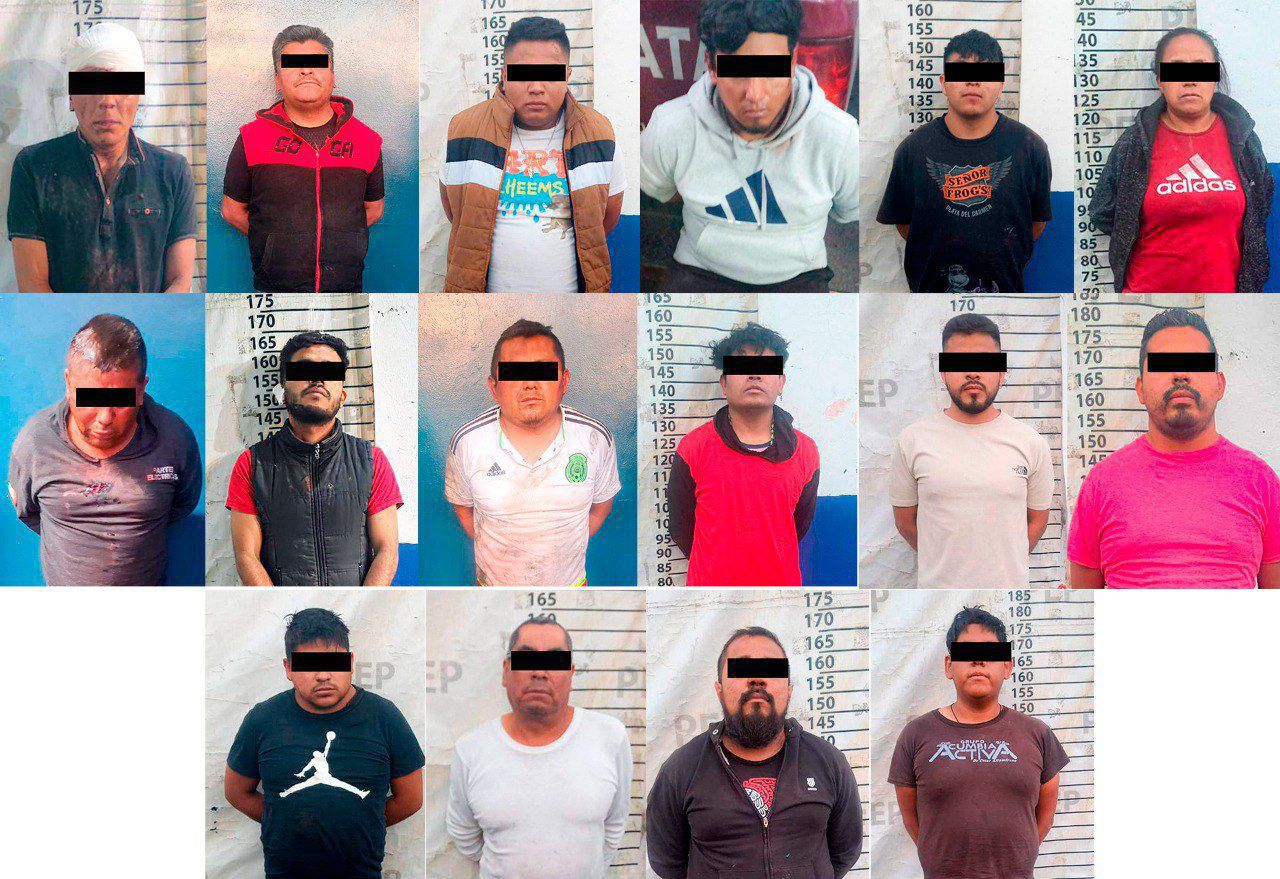 Estos son los 16 extorsionadores del Mercado Morelos