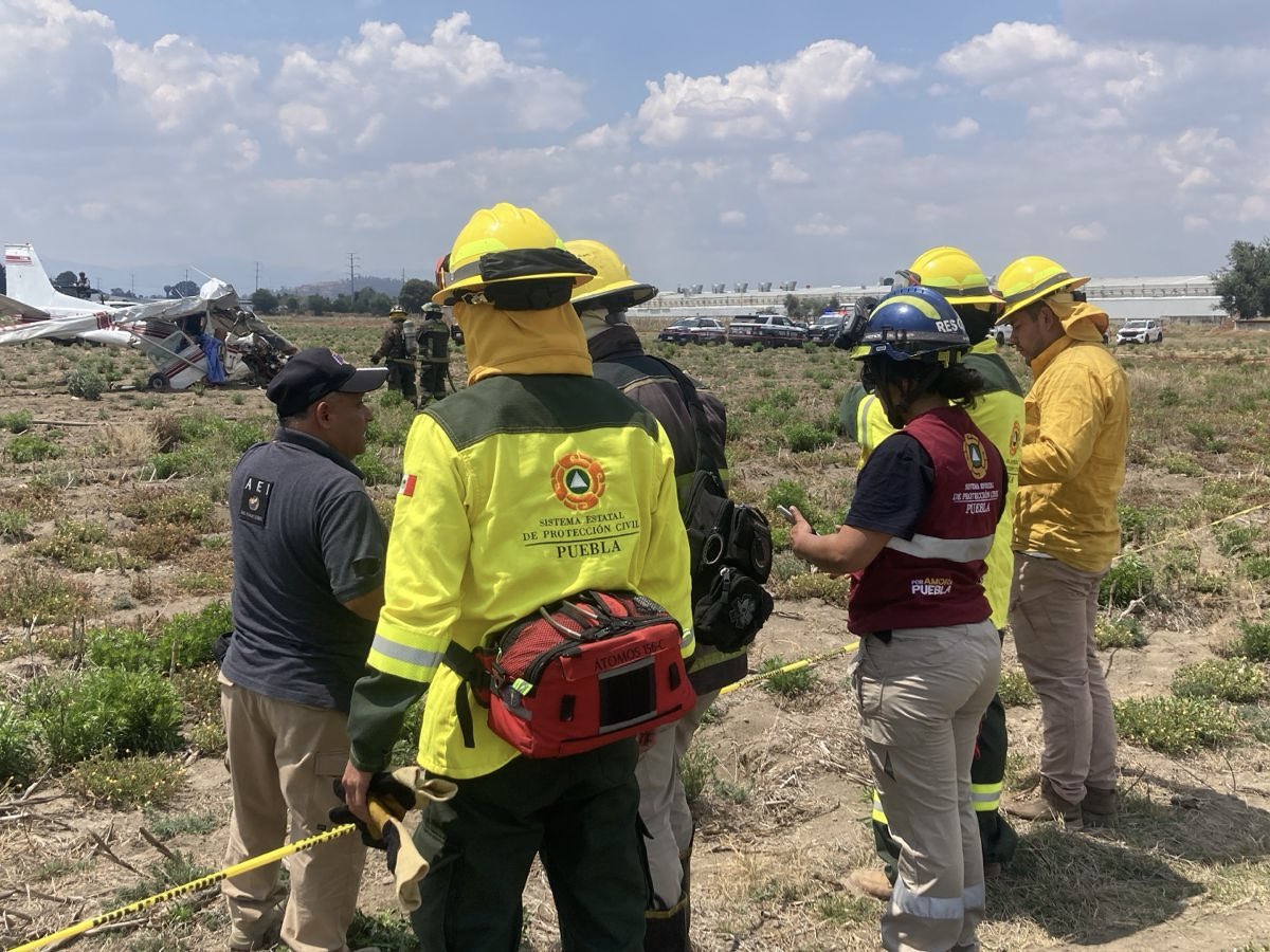 Desploma aeronave en Huejotzingo; hay 4 muertos