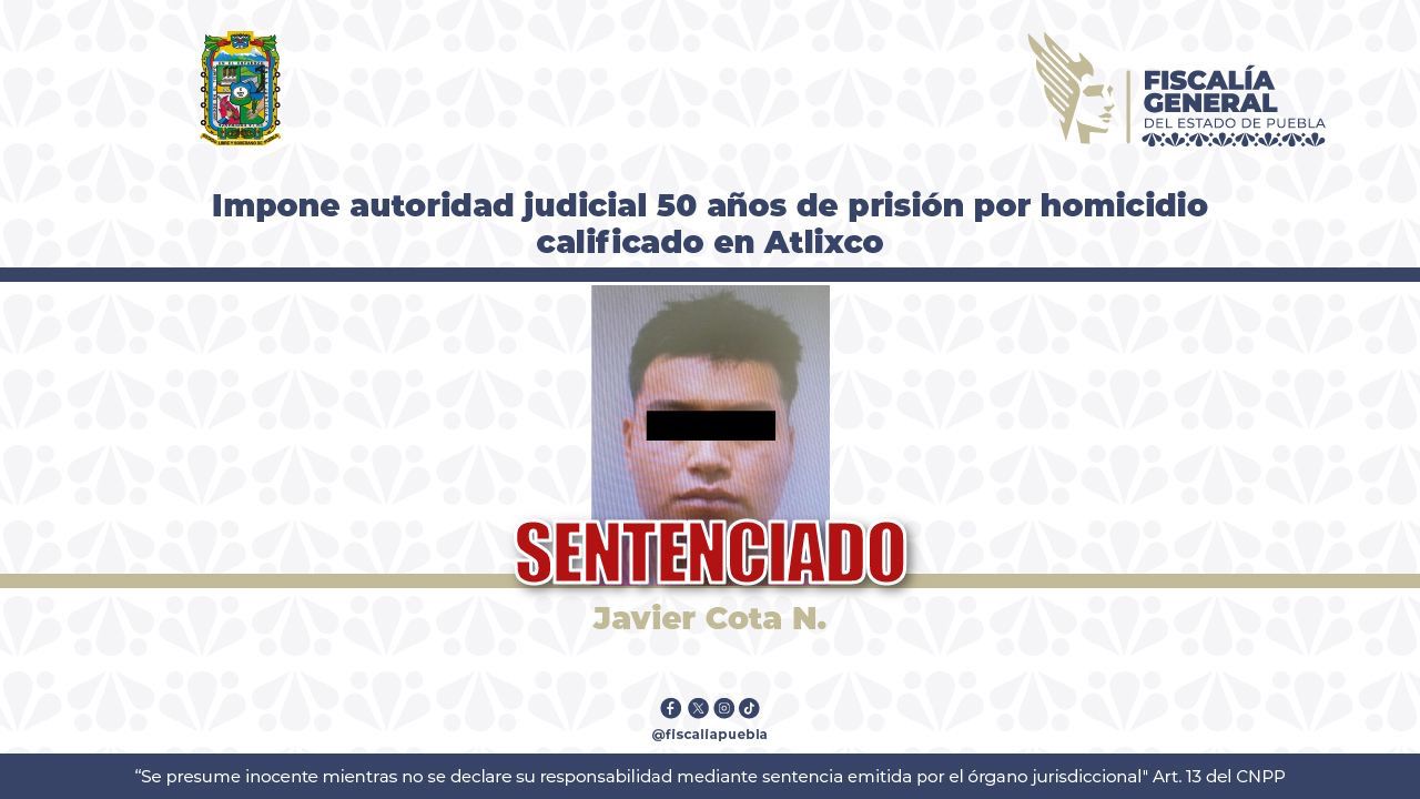Sentencian a 50 años de cárcel a homicida